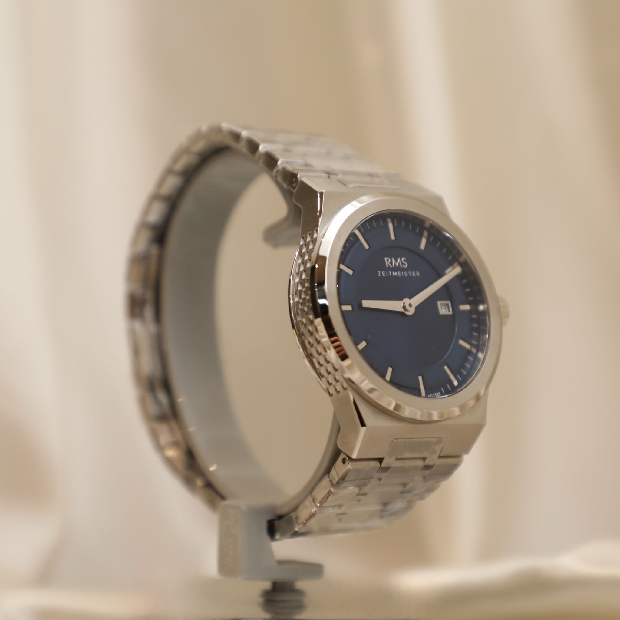 Erkek Lacivert Kadran Silver Saat