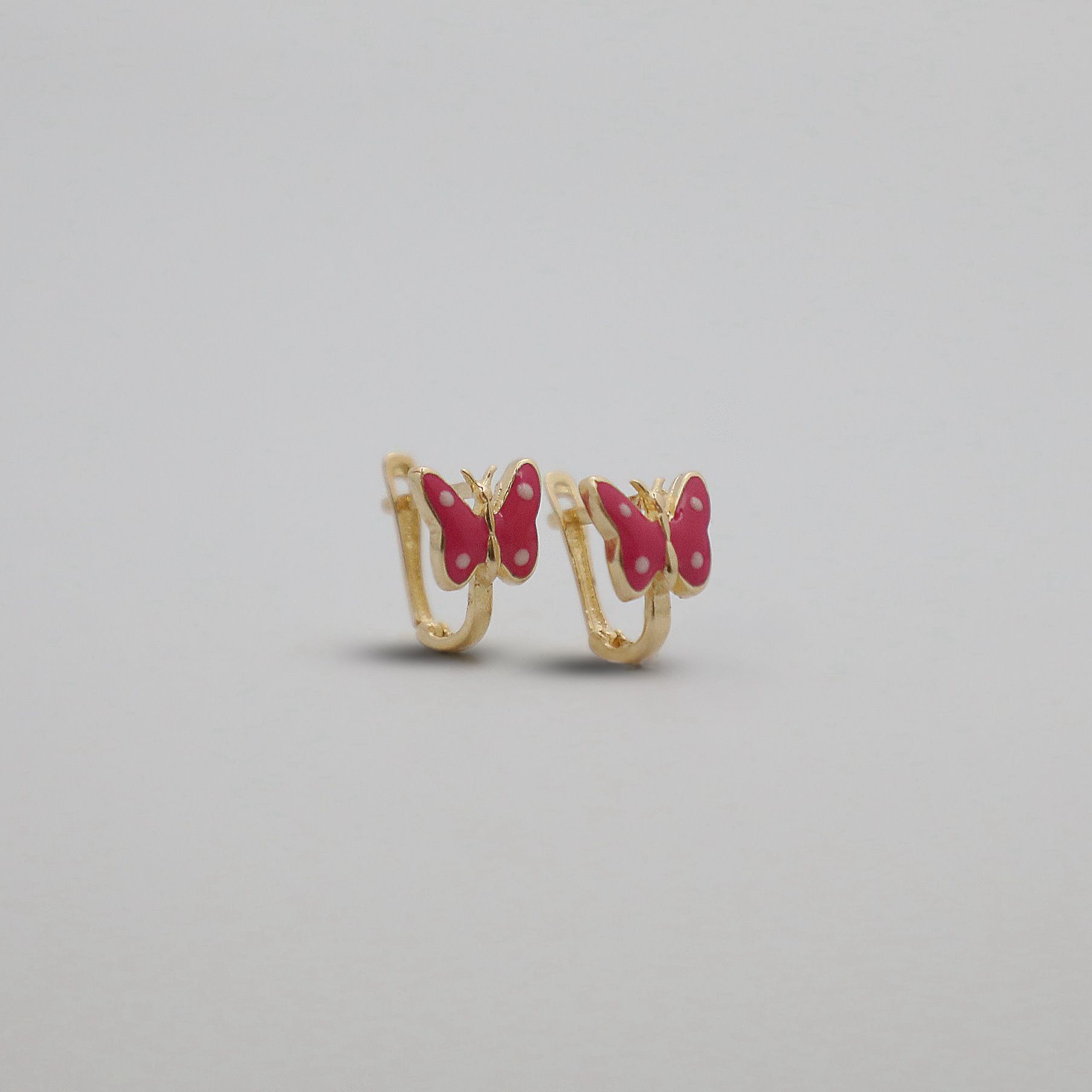 Çocuk Pembe Kelebek Küpe