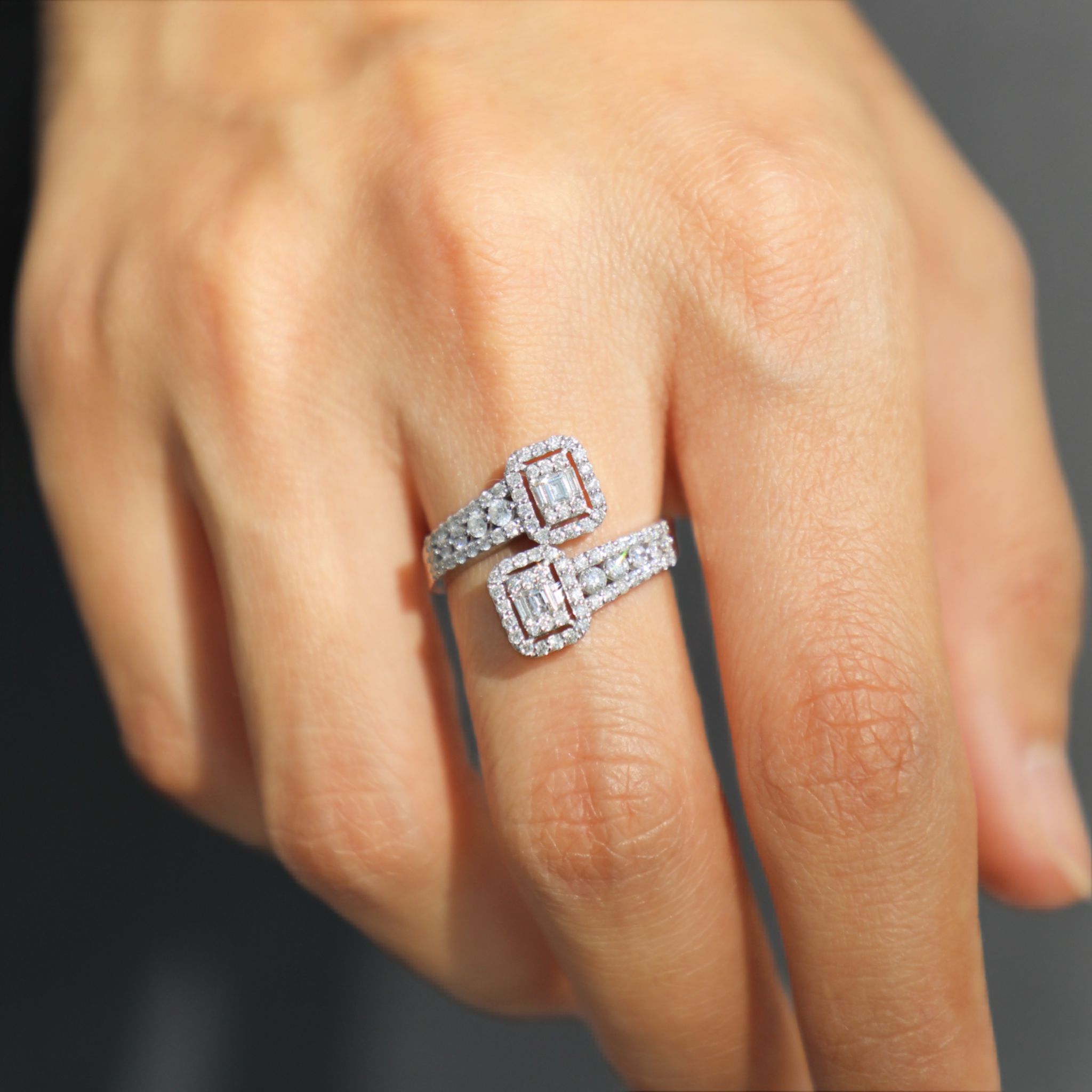 Pırlanta Kadın Çift Kemer Yüzük