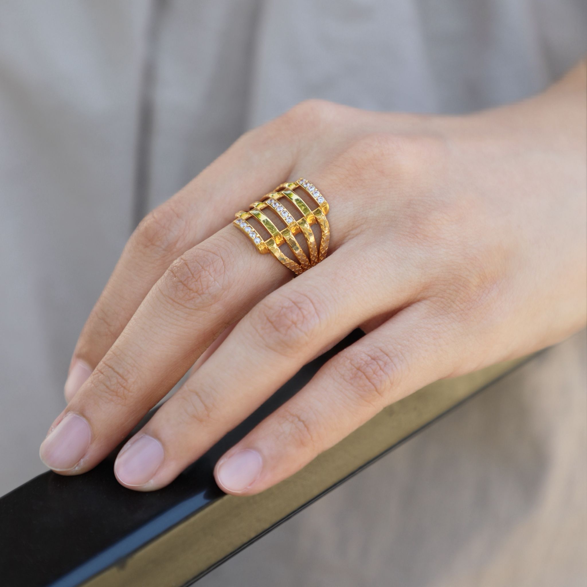 Taşlı Kaburga Yüzük 2