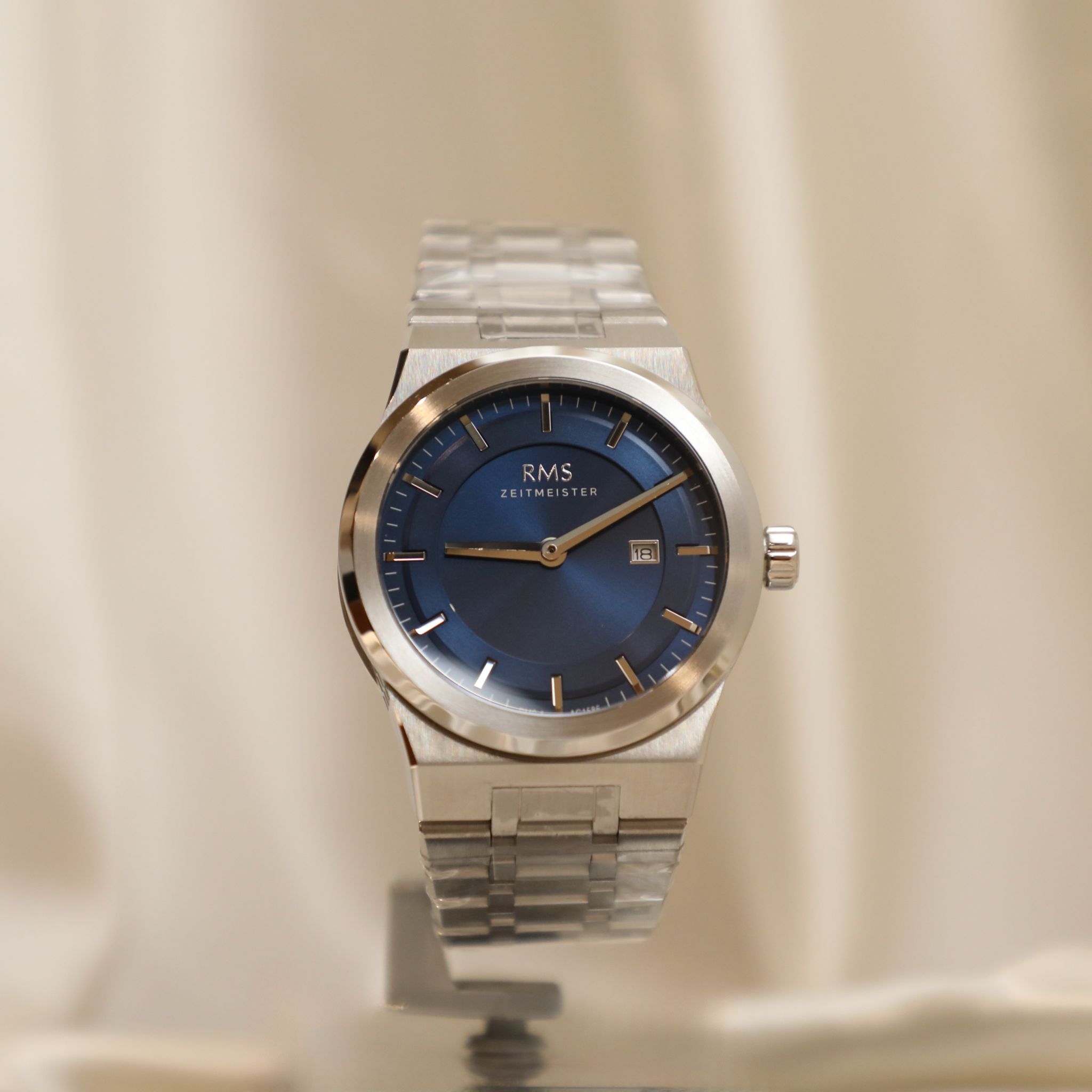 Erkek Lacivert Kadran Silver Saat