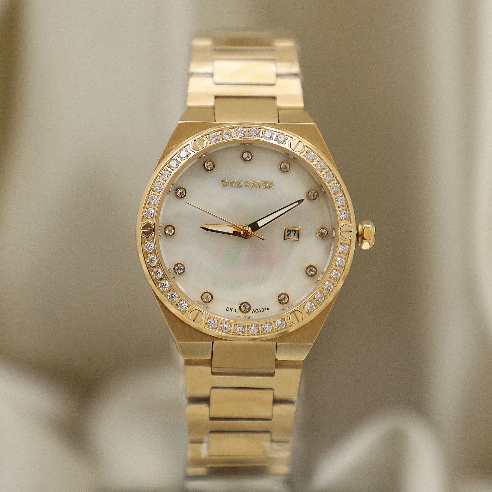 Kadın Gold Hologramlı Kadran Saat