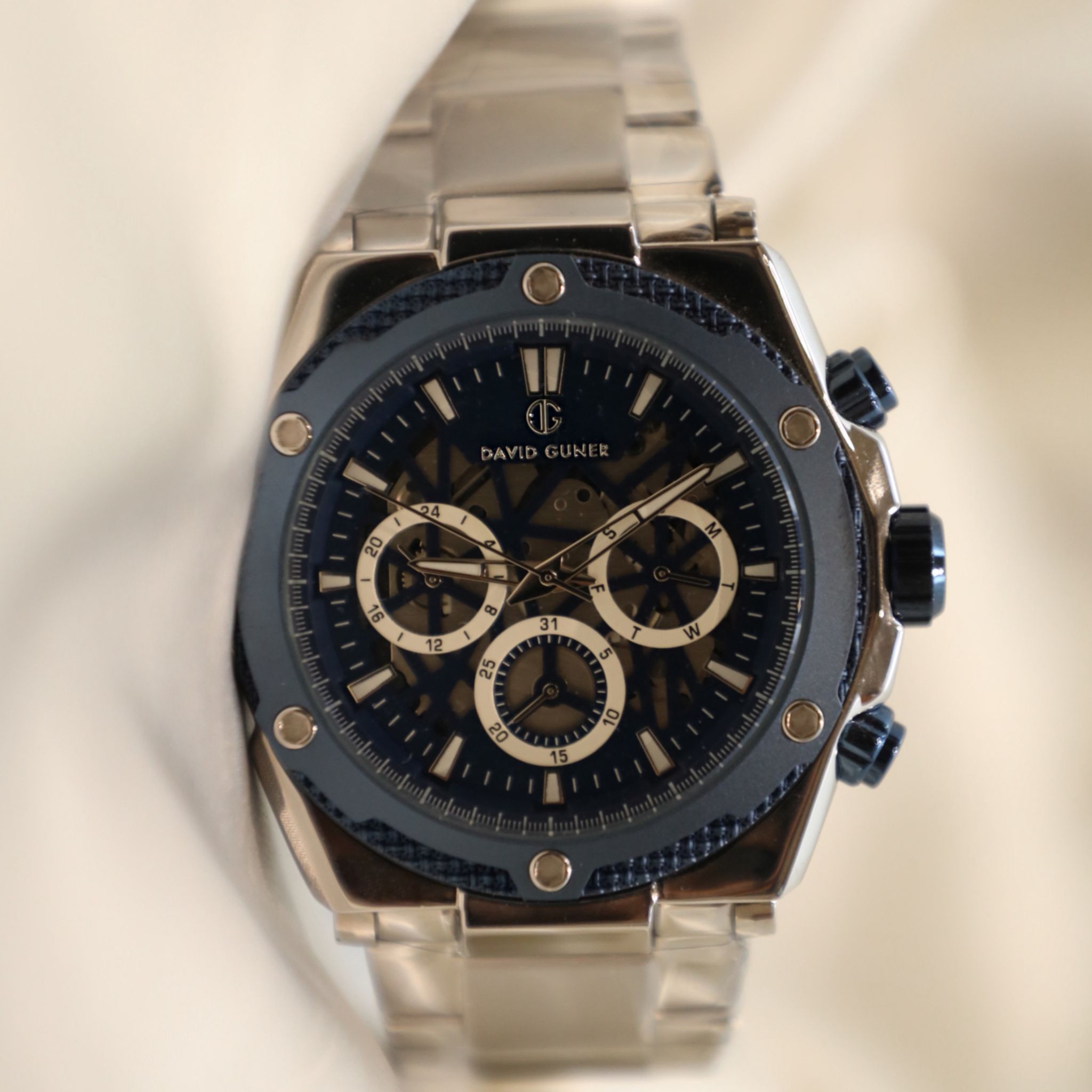 Erkek Mekanik Lacivert Kadran Saat