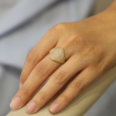 Taşlı Oval Yüzük