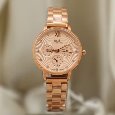 Kadın Taşlı Rose Saat