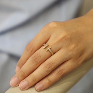 Taşlı Wave Yüzük