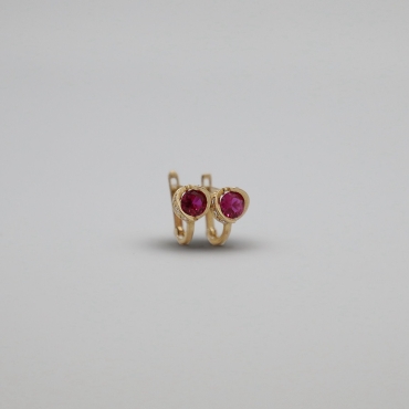 Çocuk Pembe Taş Küpe