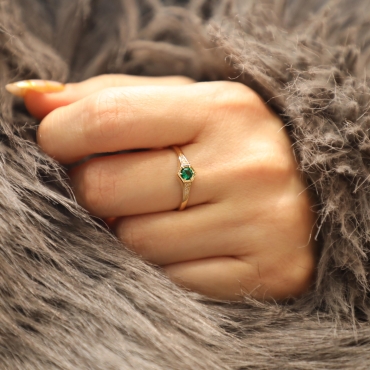 Petek yeşil Taş Yüzük